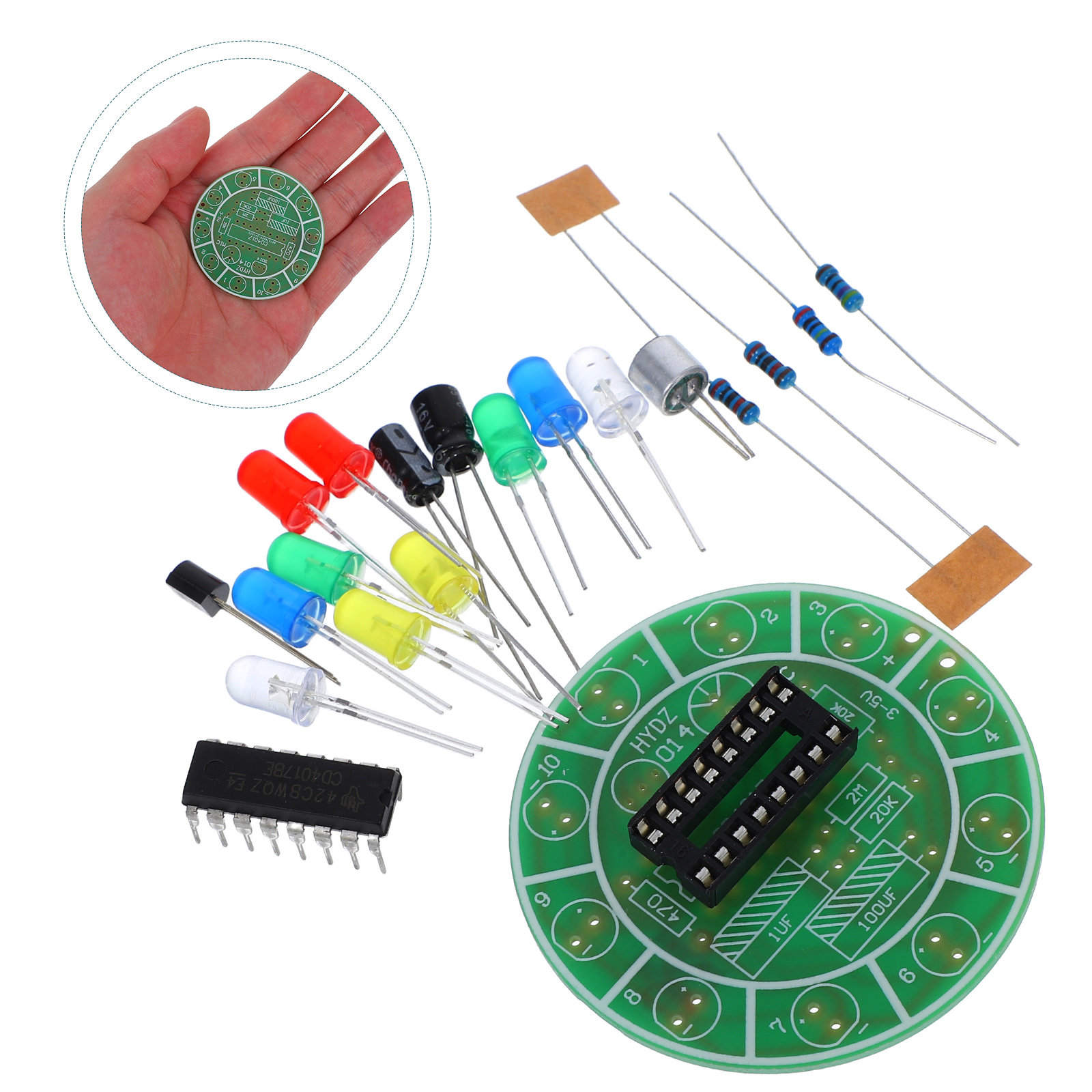 Science Experiment - 1Set Sound Activated Rotating LED Light