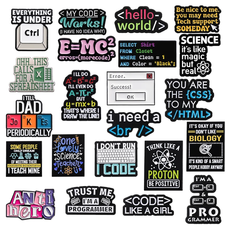 Program Code Sets Enamel Pins  - огляд і ціна Science Bob